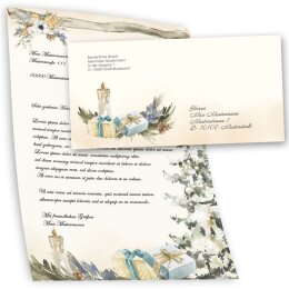 25 patterned envelopes FESTIVE CHRISTMAS TREE in standard DIN long format (windowless)