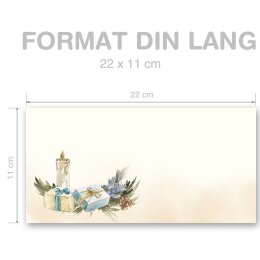 FESTIVE CHRISTMAS TREE Briefumschläge Christmas envelopes CLASSIC 100 envelopes (windowless), DIN LONG (220x110 mm), DLOF-4048-100