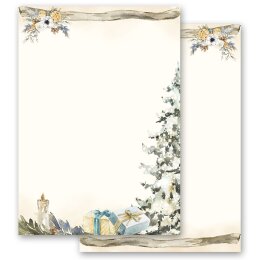 Stationery-Sets Christmas, FESTIVE CHRISTMAS TREE 200-pc. Complete set - DIN A4 & DIN LONG Set. | Order online! | Paper-Media