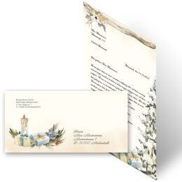 200-pc. Complete Motif Letter Paper-Set FESTIVE CHRISTMAS TREE