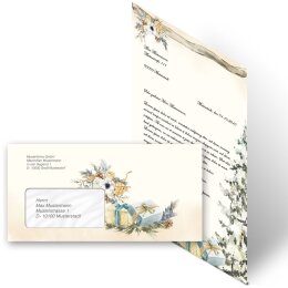 200-pc. Complete Motif Letter Paper-Set FESTIVE CHRISTMAS TREE