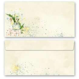10 patterned envelopes WINTER WINDOWS in standard DIN...