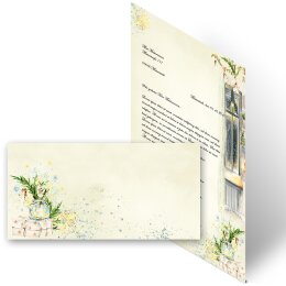Motiv-Briefpapier Set WINTERFENSTER - 20-tlg. DL (ohne Fenster)