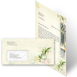 200-pc. Complete Motif Letter Paper-Set WINTER WINDOWS