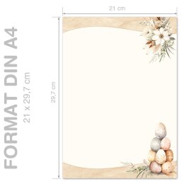 Papier à motif COURRIER DE PÂQUES 20 feuilles DIN A4