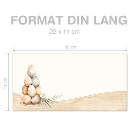 COURRIER DE PÂQUES Briefumschläge Motif de Pâques CLASSIC , DIN LANG (220x110 mm), BUC-8376