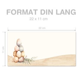 EASTER MAIL Briefumschläge Easter motif CLASSIC 10 envelopes (windowless), DIN LONG (220x110 mm), DLOF-8376-10