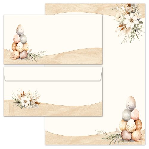 20-pc. Complete Motif Letter Paper-Set EASTER MAIL Easter, Stationery with envelope, Paper-Media