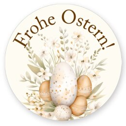 50 adesivi FROHE OSTERN - Motivo pasquale Rotondo Ø 4,5 cm Ocasiones especiales, Motivo de Pascua, Paper-Media