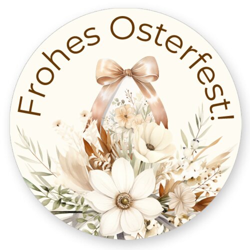 50 adesivi FROHES OSTERFEST - Motivo pasquale Rotondo Ø 4,5 cm Ocasiones especiales, Motivo de Pascua, Paper-Media
