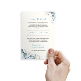 Motif Letter Paper! BLUE FLOWERS 100 sheets DIN A6