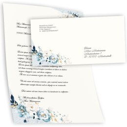 Motif envelopes! BLUE FLOWERS