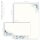 Briefpapier Set BLAUE BLUMEN - 40-tlg. DL (ohne Fenster)