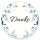 50 autocollants DANKE - Motif de fleurs Rond Ø 4,5 cm Occasions Spéciales, Motif de fleurs, Paper-Media
