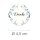 50 autocollants DANKE - Motif de fleurs Rond Ø 4,5 cm 90 µm film adhésif blanc mat, Remerciements Occasions Spéciales | Paper-Media