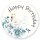 50 autocollants HAPPY BIRTHDAY - Motif de fleurs Rond Ø 4,5 cm Occasions Spéciales, Motif de fleurs, Paper-Media