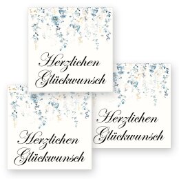 Motif sticker Aufkleber Flowers motif  50 stickers, Square 4 x 4 cm, AU-1-73