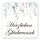 50 stickers HERZLICHEN GLÜCKWUNSCH - Flowers motif Square 4 x 4 cm Special Occasions, Flowers motif, Paper-Media