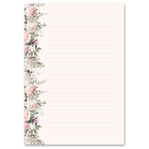 Papier à motif SPLENDEUR ROSE 20 feuilles DIN A4 Fleurs & Pétales, Roses, Paper-Media