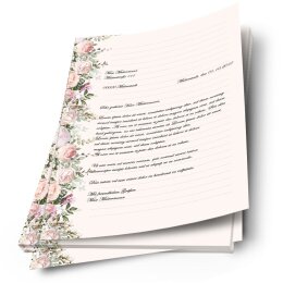 Briefpapier ROSENPRACHT - DIN A4 Format 20 Blatt