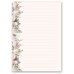 Papier à motif SPLENDEUR ROSE 50 feuilles DIN A5...