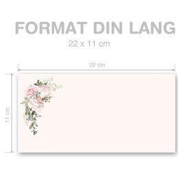MAGNIFICENT ROSES Briefumschläge Roses CLASSIC 10 envelopes (windowless), DIN LONG (220x110 mm), DLOF-8378-10