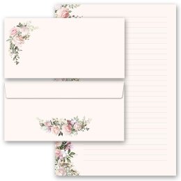 Motif Letter Paper-Sets MAGNIFICENT ROSES Flowers &...