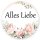 50 Aufkleber ALLES LIEBE - Blumenmotiv Rund Ø 4,5 cm Besondere Anlässe, Blumenmotiv, Paper-Media