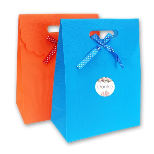 Logbuch-Verlag Lot De 10 Petits Emballages Pour Cadeaux De Noël Bleu/rouge