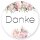 50 stickers DANKE - Flowers motif Round Ø 4,5 cm Special Occasions, Flowers motif, Paper-Media