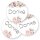 Motif sticker Aufkleber Flowers motif  50 stickers, Round Ø 4,5 cm, AU-1-77
