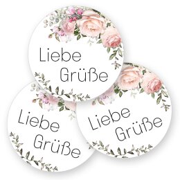 Motif sticker Aufkleber Flowers motif  50 stickers, Round Ø 4,5 cm, AU-1-78
