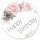 50 autocollants HAPPY BIRTHDAY - Motif de fleurs Rond Ø 4,5 cm Occasions Spéciales, Motif de fleurs, Paper-Media