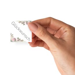 50 stickers GLÜCKWUNSCH - Birthday Square 4 x 4 cm