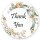 50 autocollants THANK YOU - Motif de fleurs Rond Ø 4,5 cm Occasions Spéciales, Motif de fleurs, Paper-Media