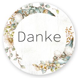 50 stickers DANKE - Decoration Round Ø 4,5 cm...