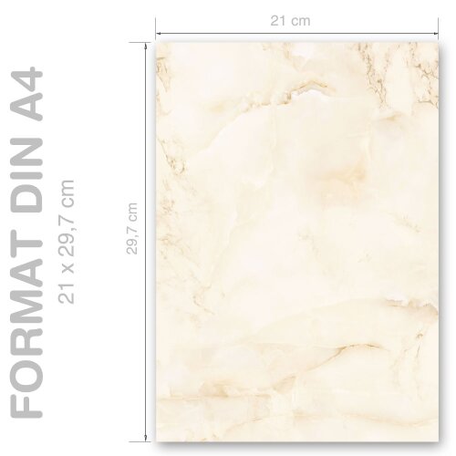 Urkundenpapier MARMOR BEIGE 190 g/m², DIN A4 (210x297 mm) Urkunden & Gastronomie, Urkunde, Paper-Media