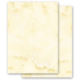 Dickes Papier MARMOR HELLGELB - DIN A5 (210x148 mm), 190 g/m² beidseitig bedruckt | Paper-Media