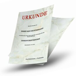Urkundenpapier 190 g/m², Motiv MARMOR HELLGRÜN