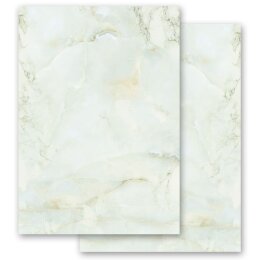 Stationery-Motif MARBLE LIGHT GREEN | Marble & Structure, Certificates & Gastronomy | High quality DIN A4 (210x297 mm), 190 g/m² | Printed on both sides | Order online! | Paper-Media