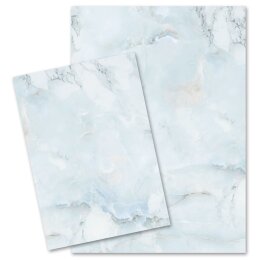 Urkundenpapier 190 g/m², Motiv MARMOR HELLBLAU...