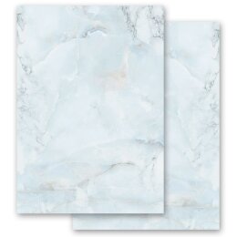 Stationery-Motif MARBLE LIGHT BLUE | Marble & Structure, Certificates & Gastronomy | High quality DIN A4 (210x297 mm), 190 g/m² | Printed on both sides | Order online! | Paper-Media