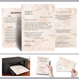 Papier épais 190 g/m², MARBRE EN TERRE CUITE