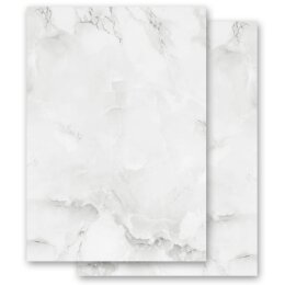 Dickes Papier MARMOR HELLGRAU - DIN A5 (210x148 mm), 190 g/m² beidseitig bedruckt | Paper-Media