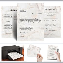 Urkundenpapier 190 g/m², Motiv MARMOR NATUR