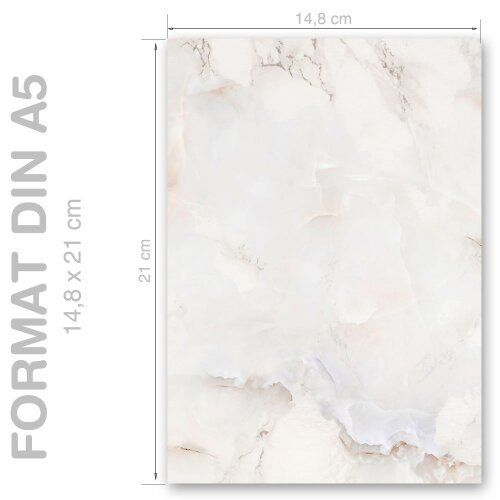 Urkundenpapier MARMOR NATUR 190 g/m², DIN A5 (210x148 mm) Marmor & Struktur, Urkunden & Gastronomie, Urkunde, Paper-Media
