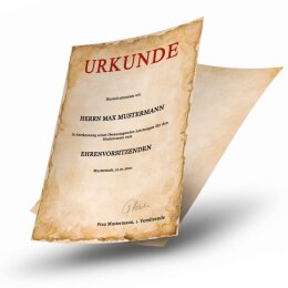 Urkundenpapier 190 g/m², Motiv VINTAGE