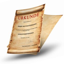 Urkundenpapier 190 g/m², Motiv PERGAMENT