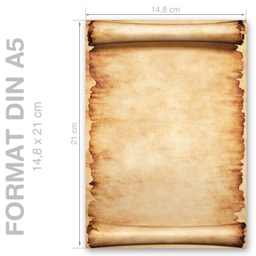 Motif Paper!Thick paper 190 g/m², PARCHMENT DIN A5 (210x148 mm) Antique & History, Certificates & Gastronomy, Certificate, Paper-Media