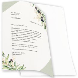 Carta da lettera decorati RAMI DI OLIVA